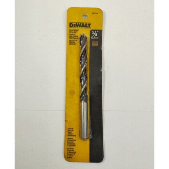 DeWalt Brad Point Drill Bit High Speed Steel 3/8" x 5-1/4" OAL DW1710 - Picture 1 of 8